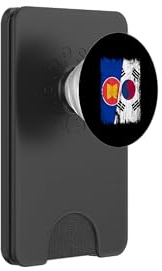 ASEAN South Korea Half Flag ASEAN South Korean PopSockets PopWallet for MagSafe