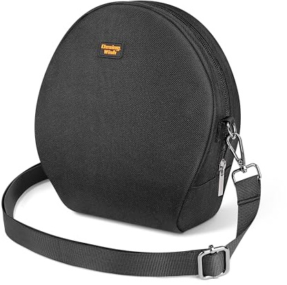 Desing Wish Portable Headphone Storage Bag with Shoulder Strap Universal Headset Pouch for Most Over-Ear Headphones Oxford Cloth Soft Headphone Case Headset Travel Carrying Pouch (Black)