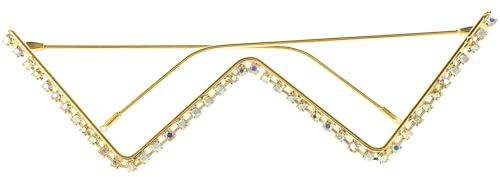 DIKACA Montatura Occhiali Decorativa con Metallo Punk Senza Lenti Accessorio Moda Donna per Feste Look Unico e Resistente