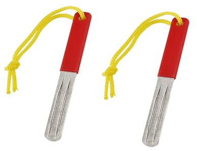 XAGMODSHN 2 Portatile per da Pesca affilatrice a Doppia Faccia Grana da Pesca con Cordino Appeso da Pesca affilatura Strumento Cura dei File