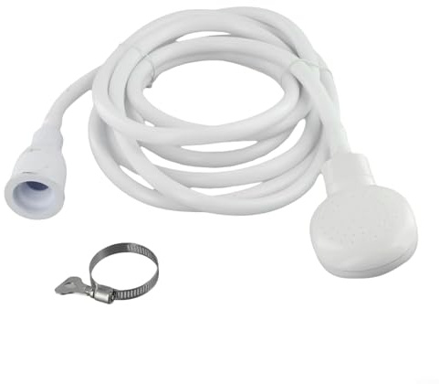 Brauseschlauch und Duschkopf zum Aufstecken, Einzelhahn-Duschaufsatz mit Gummi-Wasserhahn-Anschluss für Badewannenhahn-Sprühkopf oder Küchenarmatur-Schlauchsprüher, tragbare Spüle-Dusche (2 m)