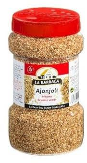 Ajonjolí Dorado Tostado La Barraca – Semillas de Sésamo Seleccionadas y Tostadas – Uso Profesional y Doméstico – Ideal para Panadería, Repostería y Cocina – Bote Hotelero 400 g – Producto de España