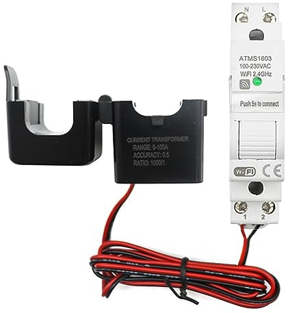 Tuya Smart WiFi Zigbee Electricidad KWH Metro Din Rail Monofásico AC 50A 63A CT Meter App Monitor En Tiempo Real Power Monitoreo De EnergíA(Wifi,50A)