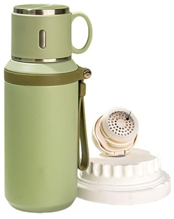 Botella resistente de acero inoxidable 316 con infusor extraíble, taza de separación de té para entrenamientos y viajes, taza de viaje aislada