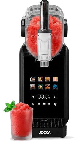 JOCCA - Máquina de Granizados, Helados y Bebidas Frías, 1,8 Litros, 7 Programas, Prepara Bebidas Frias en 15-60 minutos, Control de Temperatura, Pantalla Táctil, 200W