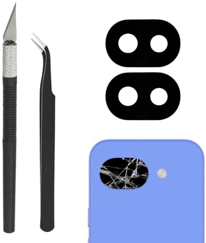 Cemobile 2 uppsättningar bakre kameralins glas ersättning för Google Pixel 10a med förinstallerat lim och reparationsverktygssats