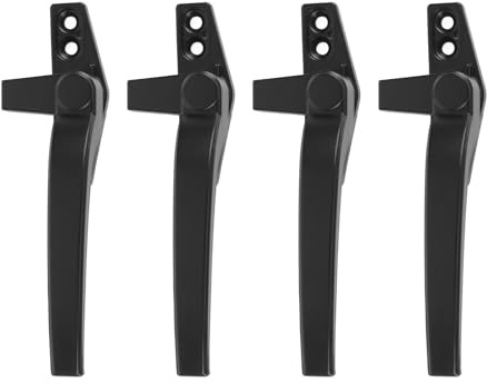 TOPINCN Manija de Ventana de Aleación de Aluminio con Cerradura de Seguridad para Ventana Corredera para Puertas Abatibles y Correderas, Hardware de Seguridad Inoxidable 272g (BLACK)