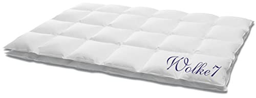 HANSKRUCHEN® Wolke 7 Bettdecke 135x200 cm - Leicht / Sommer - Made in Germany Kassettendecke aus 100% Baumwolle - Allergiker geeignet