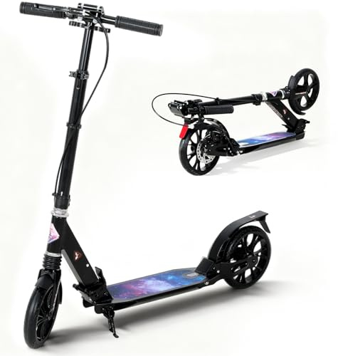 ISE Monopattino per Adulti e Bambini, Monopattino a Spinta Pieghevole Regolabile Scooter per Ragazzo Ragazza