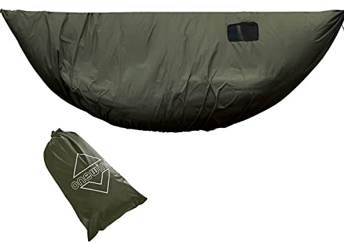 Onewind Premium Hammock Windsock, Lightweight and Wind-Resistant Underquilt Protector for Winter and Cold Weather Backpacking, OD Green