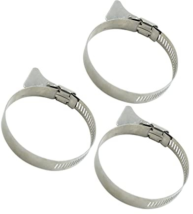 METALLIXITY Adjustable Hose Clamps(65mm - 89mm/2.55 - 3.5) 3Pcs, Metal Clip - for Home Garden Tube Pipe Fastening