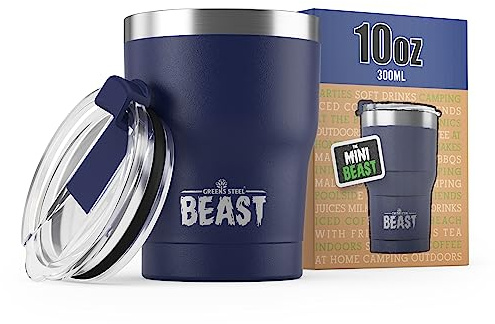 Beast Tumbler - 300 ml (10 oz), Royal Blue | Reusable Stainless Steel, Vacuum Insulated Cup | Double Wall Travel Flask Perfect for Hot or Iced Coffee | BPA Free