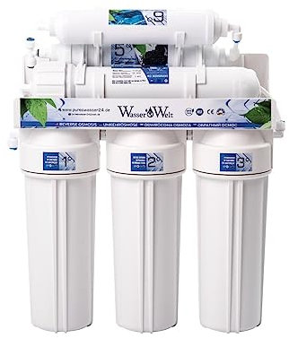 6-Grade RO Umkehrosmoseanlage Wasserfilter, mit Ersatz, Tank, 75 GPD Membran
