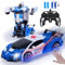 Yellcetoy Polizia Macchina Telecomandata Transform Giocattoli, Auto Robot con Gesti della Mano Sening Luce lampeggiante Musica ed Effetto Sonoro, 2,4G RC Car con Batterie Regalo per Ragazzi 3-10 Anni