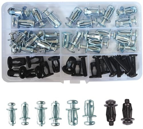 40 Sätze (80 Stück) M4 M5 M6 Jack Nuts Petal Nuts Expansion Nuts Dünne Befestigungen Dübel mit Schrauben Versammlung für Hohlwand Eisen Haut Linie Gebrauch in dünner weicher Wand