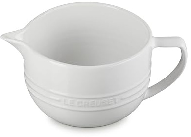 Le Creuset Stoneware Signature Batter Bowl, 3.25qt., White
