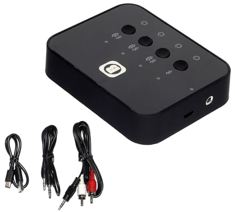 1 entrée 3 sorties émetteur-récepteur Bluetooth sans fil stéréo adaptateur répartiteur pour TV, téléphones, haut-parleurs