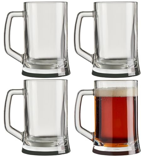 Queensway Home & Dining 380/500ml Pub Style Beer Mugs Glasses Tankards Barware with Handle