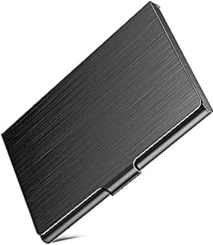 Dispensador de tarjetas de visita | Tarjeteros deslizantes | Tarjetero de aluminio | Dispensador de tarjetas de bolsillo, soporte para tarjetas con resorte, organizador de tarjetas elegante, estuche