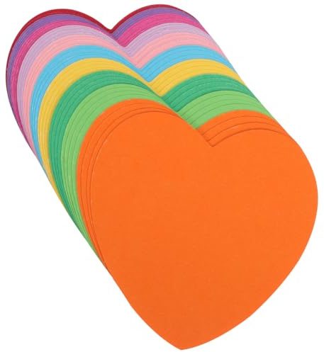 STOBOK Herzform Memo Pads 4.72 Zoll Bunte Selbstklebende Notizzettel 50 Blatt Für Büro Schule Kreative Nachrichten Erinnerung