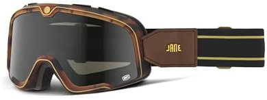 100% BARSTOW Schutzbrille Antibeschlag Sportbrille für Motocross Polycarbonat Fahrradbrille mit minimalem Rahmen Jane Motorräder Mirror True Gold Linse