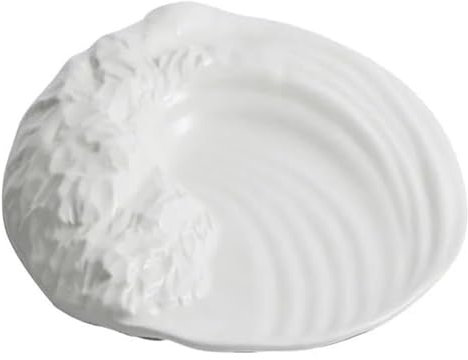 CvbGNJm Porzellanteller, Speiseteller, Teller, kreativer unregelmäßiger Keramik-Essteller, Restaurant, reinweißer Dessertteller, Spaghetti-Teller, Salatteller, Spezialgeschirr, Teller(30x4cm)