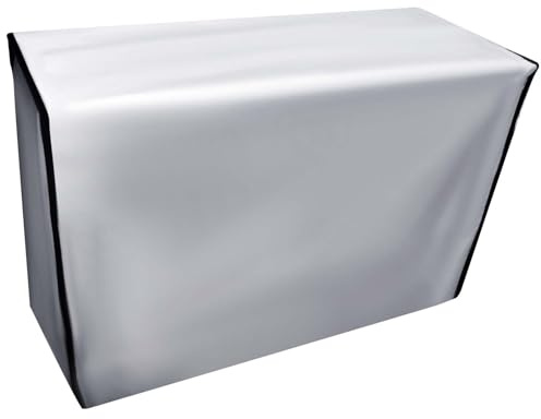 Cubierta de aire acondicionado de exterior, tela Oxford plateada, tapa rejilla aire acondicionado, antipolvo, antinieve, impermeable, protección solar para el hogar, 86 x 35 x 60