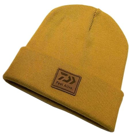 Daiwa D-Vec Beanie Mustard Wintermütze Strickmütze