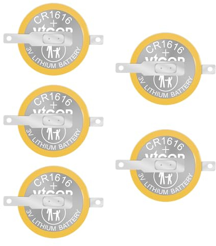 ViCep Lot de 5 Piles CR1616 à languettes 3 V 1616 avec languettes à souder pour Cartouche Gameboy Ruby Gameboy Advance SP Fire Red Leaf Green Emerald