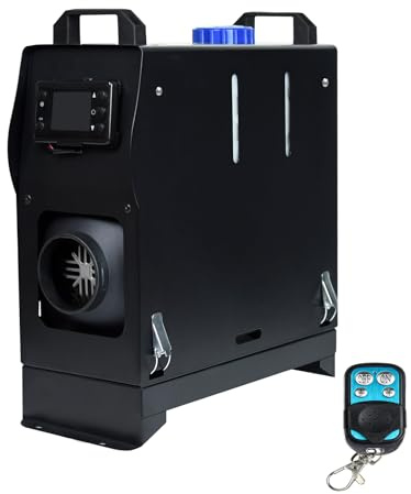 MAYTIIMO 12V 8kW Diesel Luftheizung Standheizung Air Heater Diesel Lufterhitzer Dieselheizung mit LCD Display und Fernbedienung, mit Schalldämpfer für PKW LKW Bus Boot – Schwarz, Typ B
