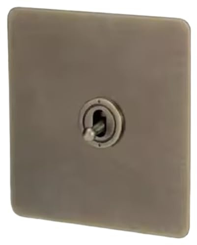Fegtrtyoa Interruptor de Palanca de 220 V, Enchufes e Interruptores de Bronce Vintage, Interruptores de Luz de Pared, Interruptor de Atenuación, Placa de de Corriente de Pared, e