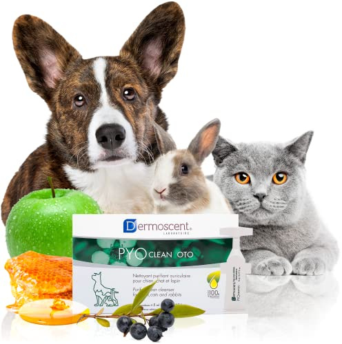 Dermoscent Pyoclean OTO Dog Ear Cleaner - Drops to Stop Head Shaking, Itchy & Waxy Ears - Non-Toxic - Ear Cleaning Solution for Dogs
