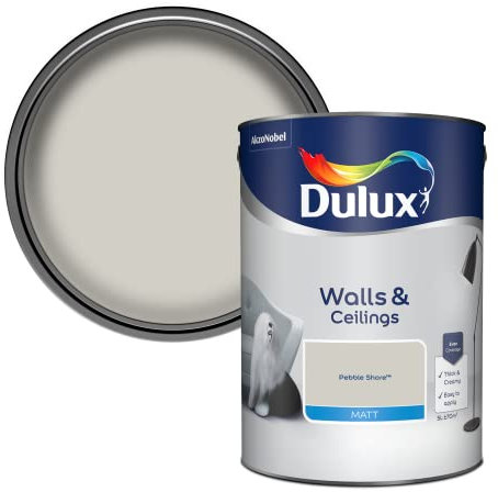 Dulux Walls & Ceilings Matt Emulsion Paint - Pebble Shore - 5L