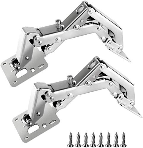 NALCY Aufschraubscharnier mit Feder Öffnungswinkel 170° Küche Schrank Türscharniere - 2 STÜCKE