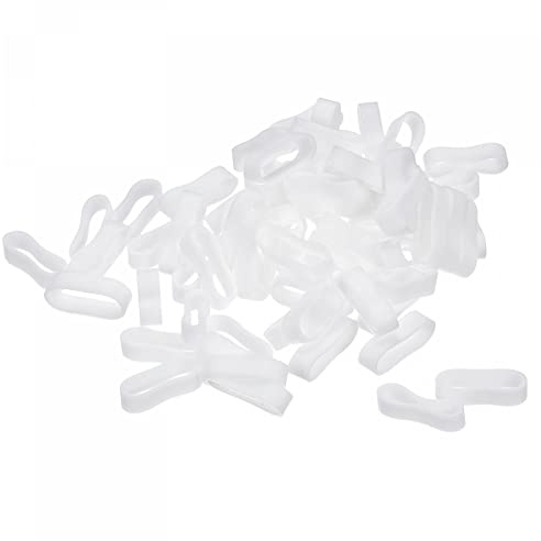 sourcing map Silikon-Gummibänder, rutschfest, 15 mm Durchmesser, 1 mm dick, 5 mm Breite, für Kabelwicklungen, Bündel, 100 Stück