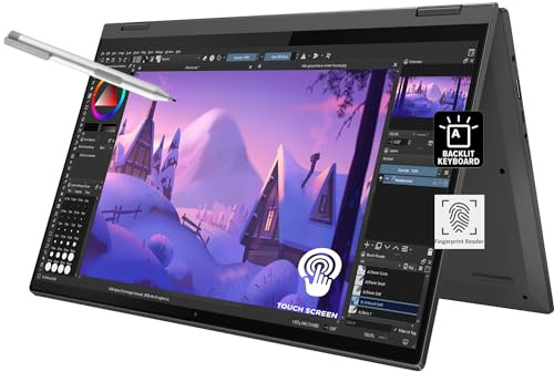 Lenovo IdeaPad Flex 5 5i - Computer portatile 2 in 1 (touchscreen FHD da 15,6, Intel Core i7-1165G7, 16 GB di RAM, SSD da 512 GB, stilo attivo IST), convertibile, impronte digitali, KB