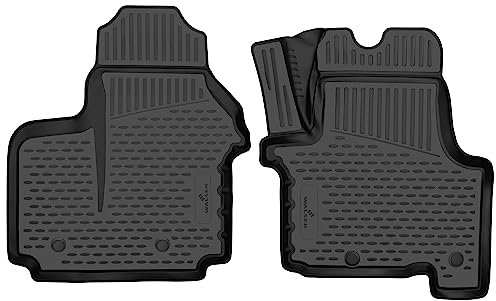 WALSER XTR Gummi Fussmatten Auto für Renault Trafic 3 2014-Heute, 100% passgenaue Auto Fußmatten, robuste Universal Fußmatte Auto, Gummimatten Auto, Auto Fussmatten Gummi