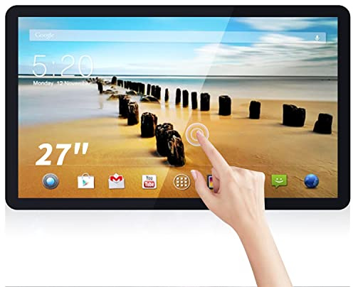 TouchWo 27 inch Android 11.0 Touchscreen Industrial PC, 16:9 FHD 1080P, WiFi and Built-in Speakers, RK3568 4GB RAM & 32GB ROM, Smart Board for Classroom, Meeting & Game