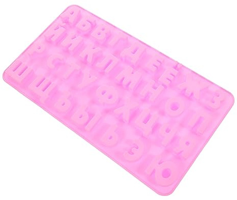 GRIRIW Buchstabenform aus Silikon für Kuchen und Fondant Rosa | Russische Buchstaben, Schokoladenformen und Süßigkeiten, Spülmaschinengeeignet, Leicht zu Trocknen