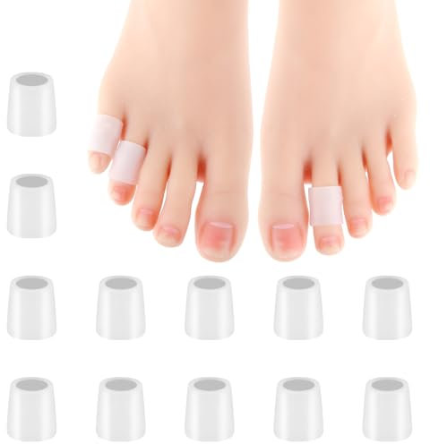 YUXIANLB 12 Stück Silikon Zehenschützer Schutzhüllen Für Kleine Zehen Schutzhüllen Für Zehen Gel Schutzhüllen Für Eingewachsene Zehennägel