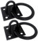2 x Steel Ring on Plate Anchor Point | Heavy-Duty Hook Loop Bracket for Chain, Gate, Fence, Wall, Ceiling, Swing, Rope & Suspension | Durable M6 Fixing Holes for Secure Mounting Indoors & Outdoors