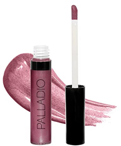 Palladio Lip Gloss, Non-Sticky Lip Gloss, Contains Vitamin E and Aloe, Offers Intense Color and Moisturization, Minimizes Lip Wrinkles, Softens Lips with Beautiful Shiny Finish, Icy Mauve