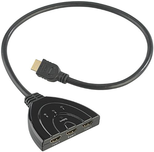 auvisio Splitter: Automatischer 3-Fach-HDMI-Umschalter für Full-HD-TVs (3D), HDMI 1.3b (Verteiler, Switch, TV)
