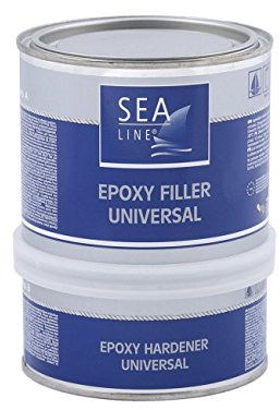 SEA-LINE Premium Universal Epoxid Spachtel 2:1 | Hochleistungs-Kitt für Yacht & Boot | Osmose Reparatur Unterwasser & Überwasser | GFK, Laminat, Stahl, Holz | Schnellhärtend