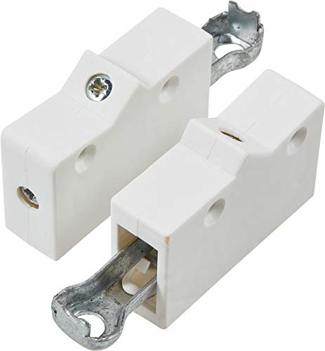 2 Stück Schrankaufhänger, 100kg Tragkraft, Höhen und Tiefen verstellbar, Metall Kunststoff weiß, 89099 EAN: 4008057890991