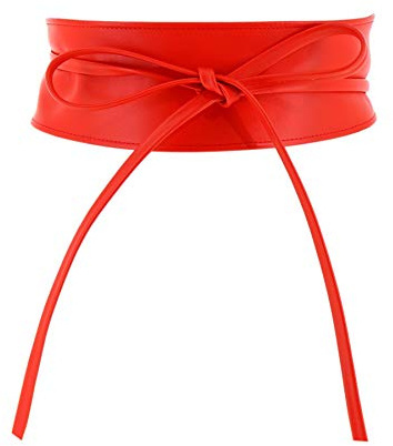 FASHIONGEN - Echtem Rindsleder Vollnarbenleder Obi Gürtel für Damen, Bindgürtel, CASSIANE