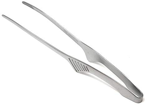 Todai Yakiniku Grillzange aus Edelstahl, rutschfest, silberfarben, 24 cm