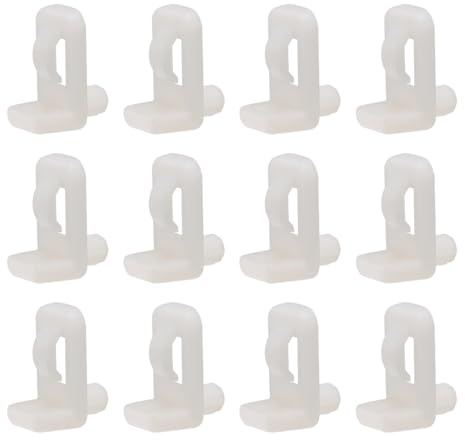 sourcing map Plastic Shelf Support Pegs,5mm Shelf -Locking,Mini Cabinet Shelf Clips,Shelf Bracket Hoder Peg,for Kitchen Furniture Book Shelves Supplies,50pcs