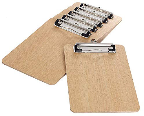 Clip Planches En Bois Porte-Bloc A5 Avec Pince 6 Pièces