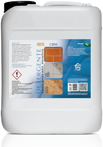 GEAL CB90. Detergente Concentrato Neutro per Cotto, Pietra, Marmo, Graniglie e ricomposti. 5 Litri